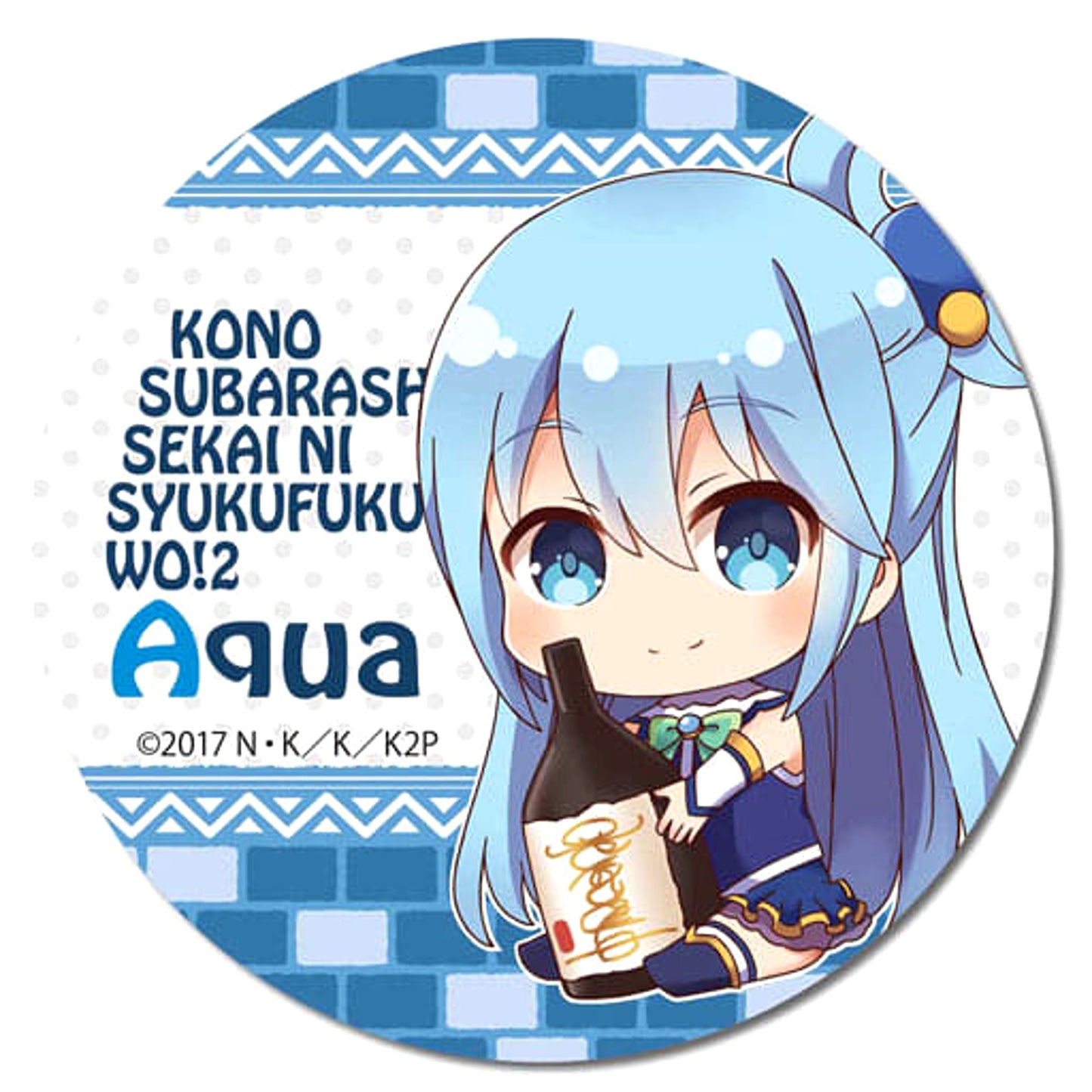 KonoSuba: God's Blessing on This Wonderful World! 2 Aqua Gyugyutto Can Badge Buttons [USED]