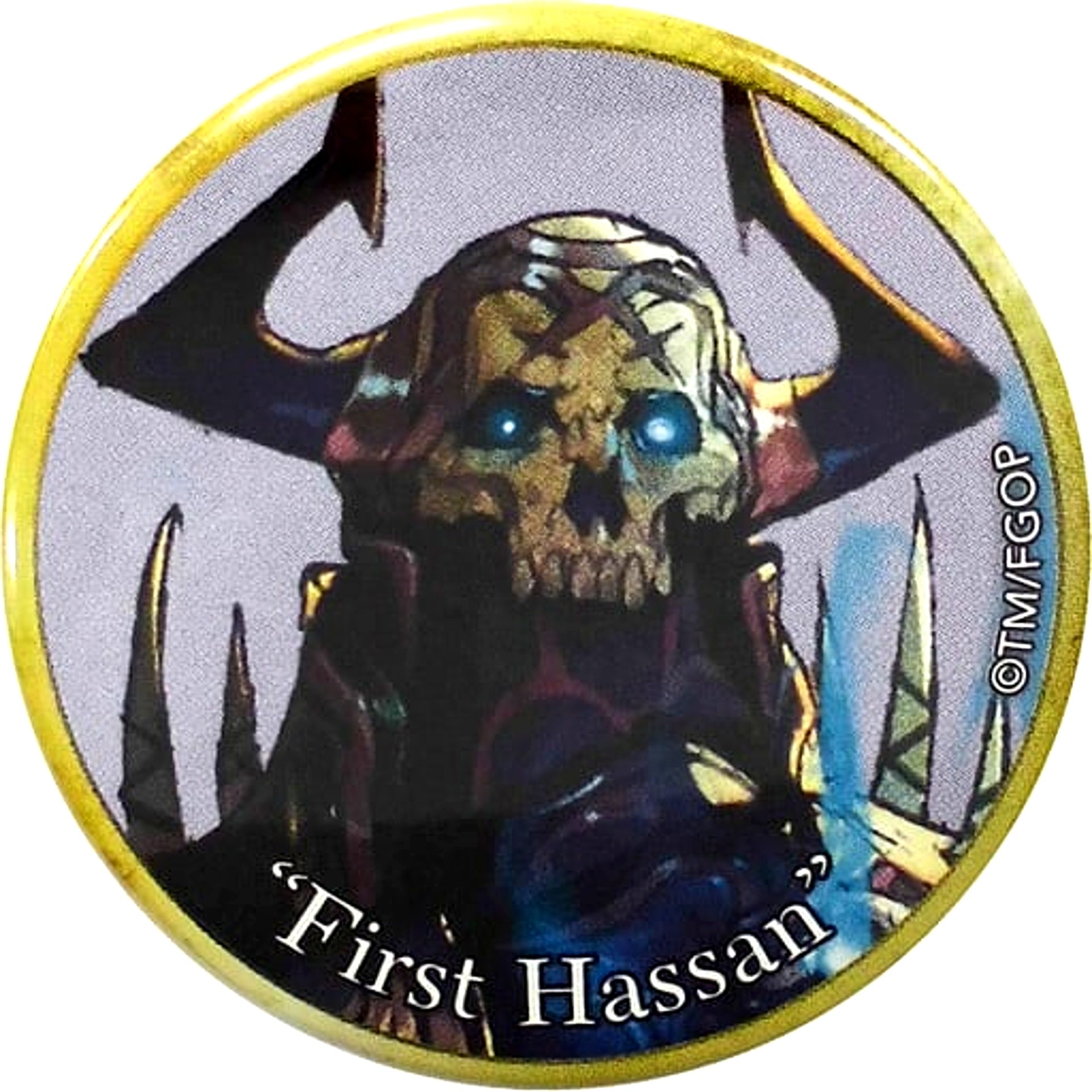 Fate/Grand Order Assassin King Hassan Spirit Origin Summon Can Badge Vol.5 FGO Winter Festival 2017-2018 Winter Pharaoh Grand Thanksgiving Festival [USED]