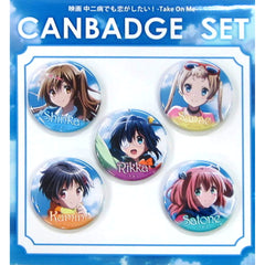 Love, Chunibyo & Other Delusions Take On Me Rikka Takanashi & Others Key Visual Can Badge Set Theater Limited Set of 5 Buttons [USED]