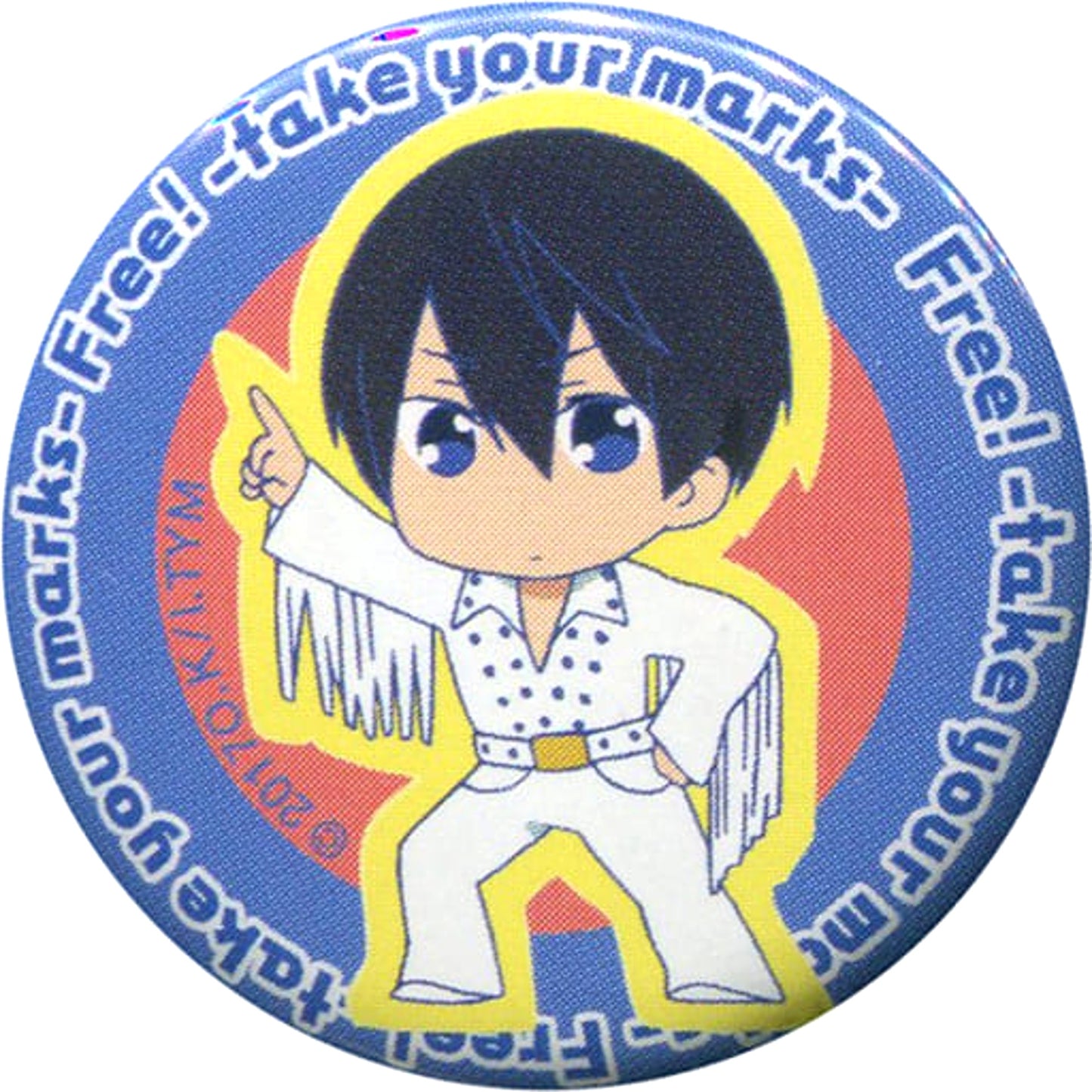 Haruka Nanase Free! Take Your Marks ED Illustration Button Theater Limited 6th Week Visitor Present [USED]