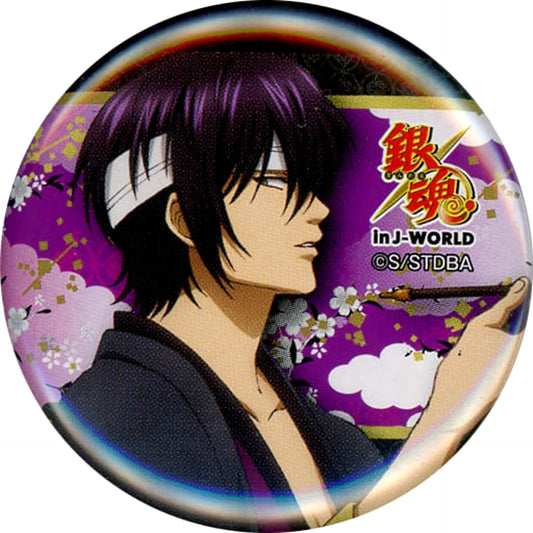 Gintama Shinsuke Takasugi 44mm Can Badge J-World Tokyo Limited Mini Game Elizabeth's Human!? Pump Lottery Prize C Buttons [USED]