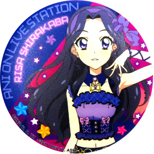 Risa Shirakaba Aikatsu! x AniON Station All Aikatsu Stars! Live Station 2 DJ Live Japan Tour Magnet Button 2 [USED]