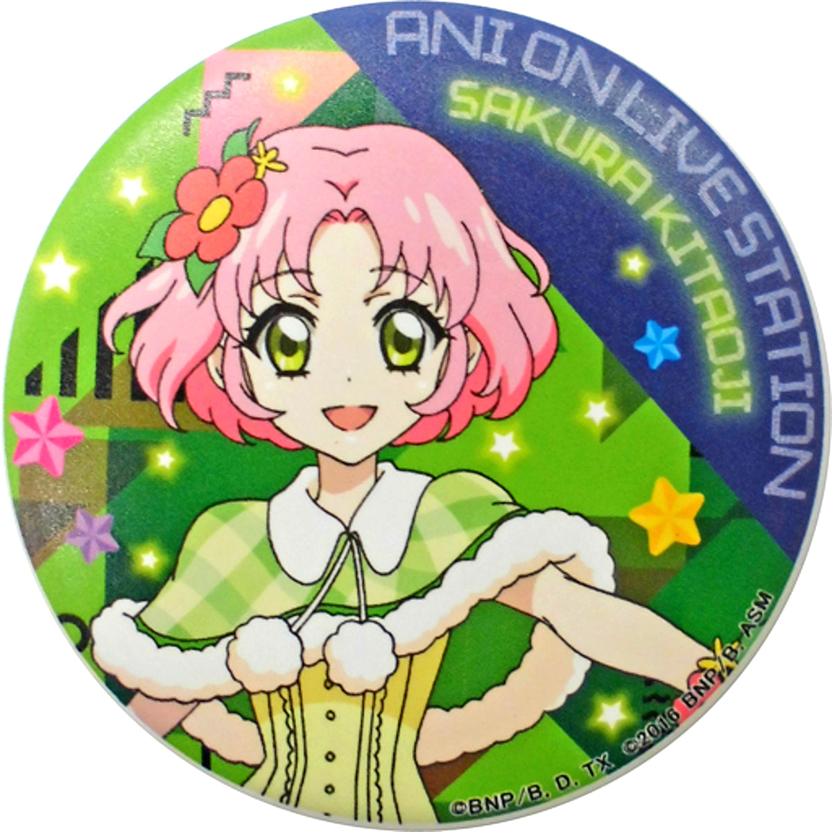 Sakura Kitaoji Aikatsu! x AniON STATION ALL aikatsu stars! LIVE STATION 2 DJ LIVE JAPAN TOUR Mag Button 2 [USED]