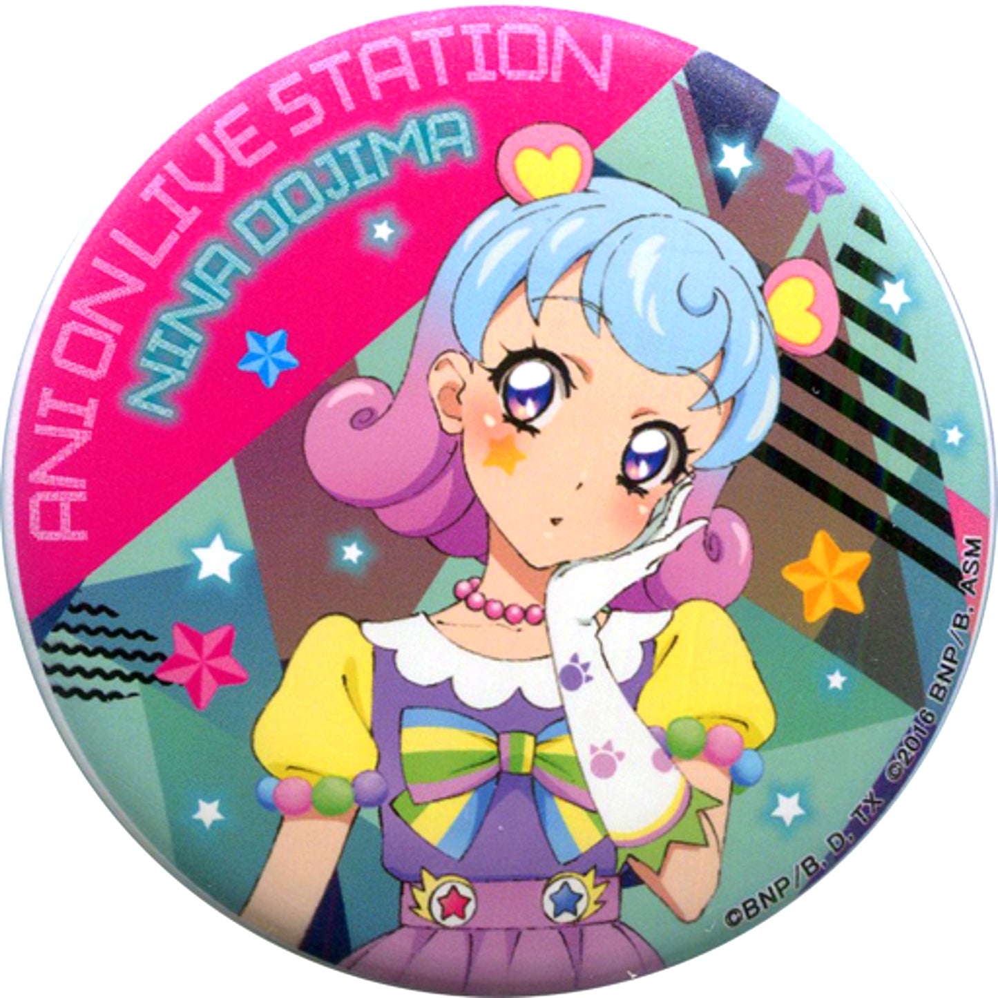 Nina Dojima Mag Badge 2 Aikatsu! x AniON STATION All Aikatsu Stars! Live Station 2 DJ Live Japan Tour [USED]