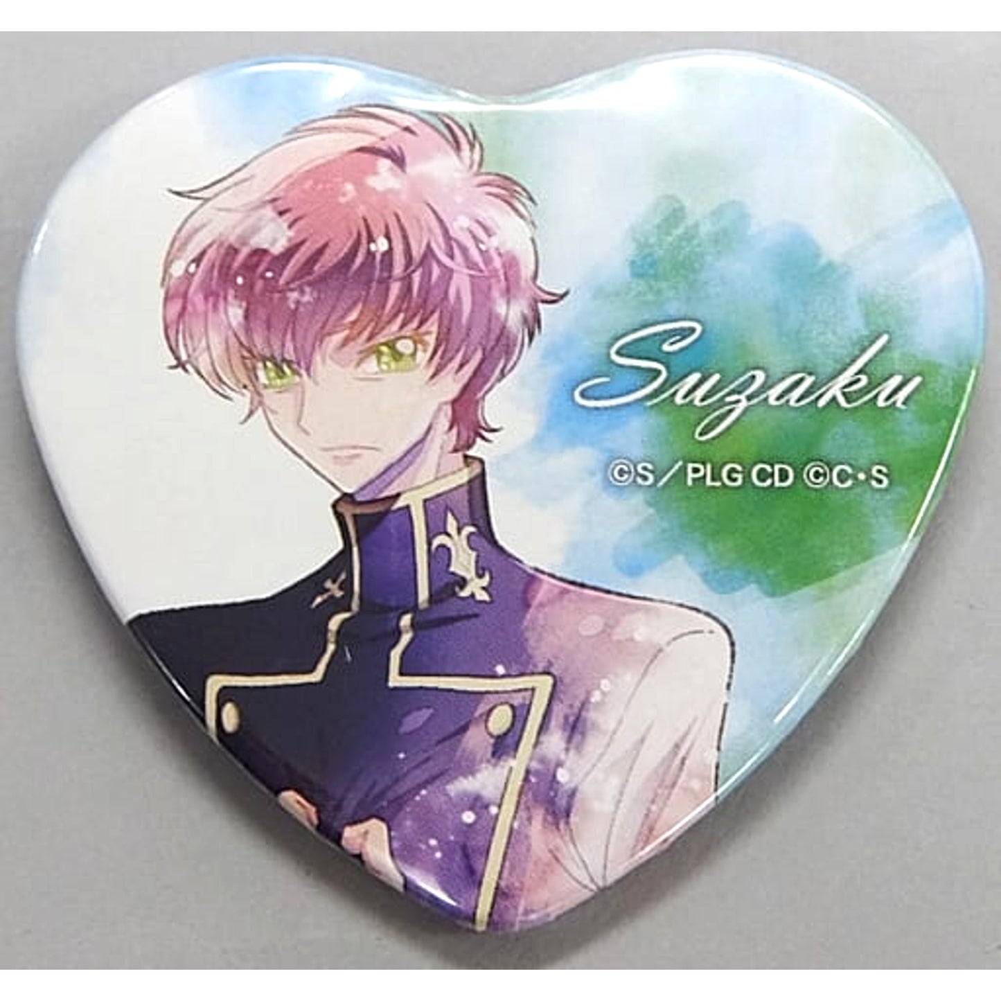 Suzaku Kururugi Code Geass: Lelouch of the Rebellion Heart Button Collection Character Pop Store Limited [USED]