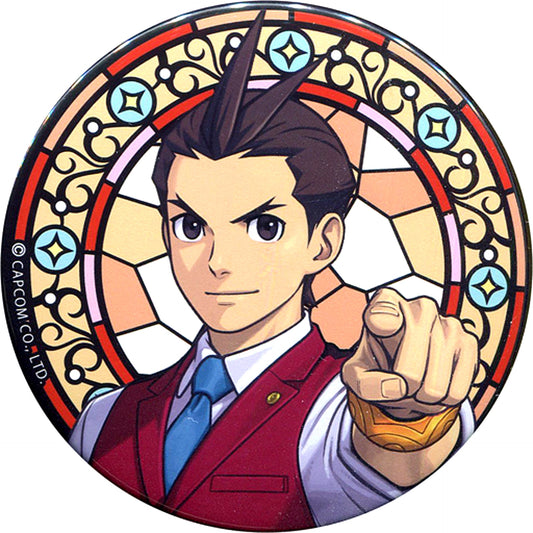 Apollo Justice Ace Attorney Attraction Fes in Tokyo Tower Extra Large Trading Button [USED]
