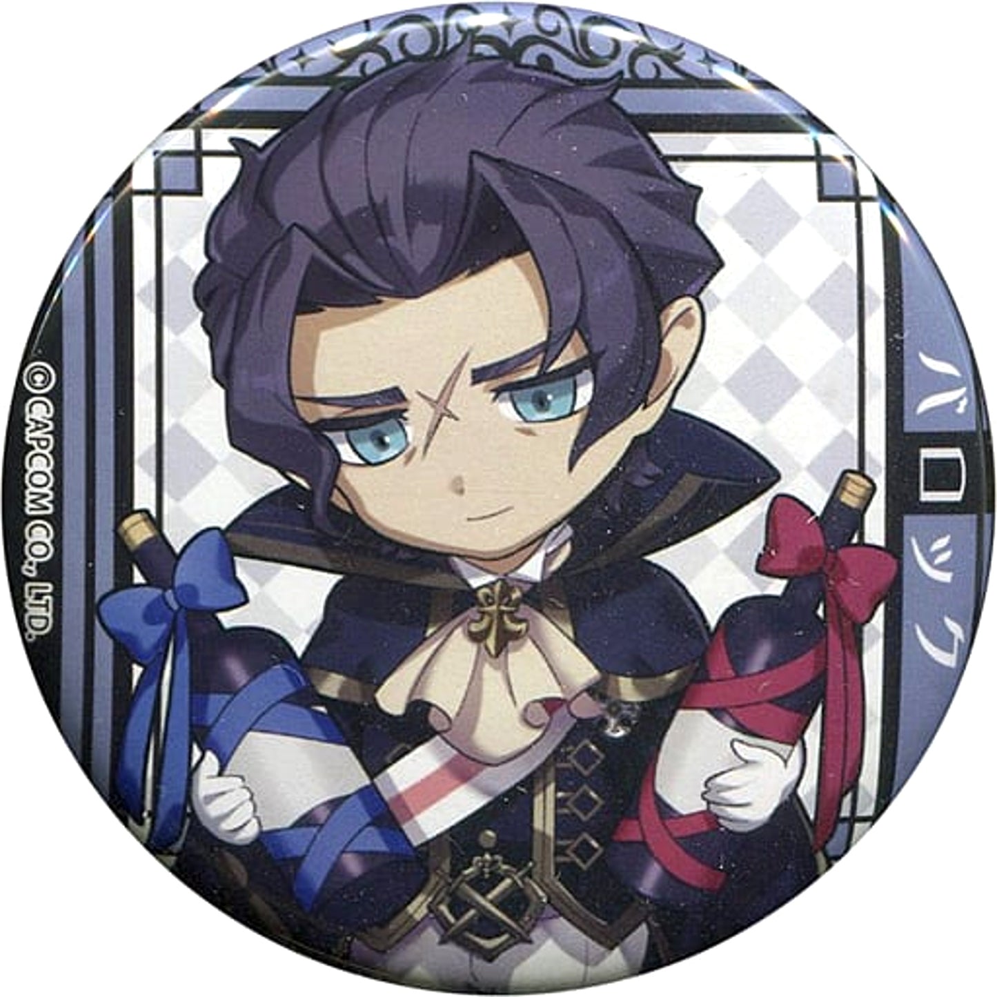 The Great Ace Attorney: Adventures Baroque Bungeeks Trading Can Badge Attraction Festa in Tokyo Tower Limited Buttons [USED]