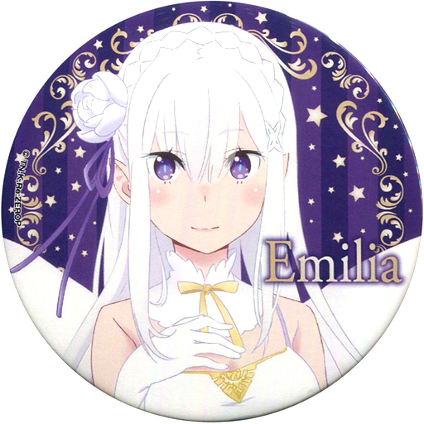 Emilia Angel Ver. Sega Collabo Cafe Re:ZERO Starting Life in Another World Vol.1 Button [USED]
