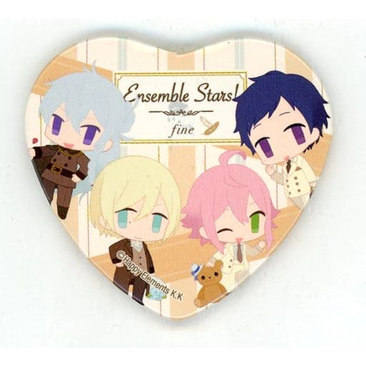 Ensemble Stars! fine Heart Shaped Badge Happy Bag B.Fine Buttons [USED]