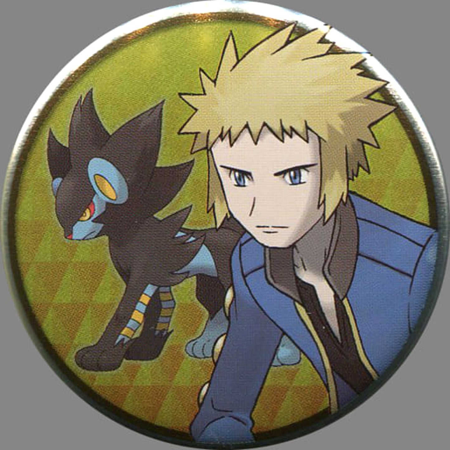 Pokemon Volkner Luxray Can Badge Collection Sinnoh Edition Pokemon Center Limited Buttons [USED]
