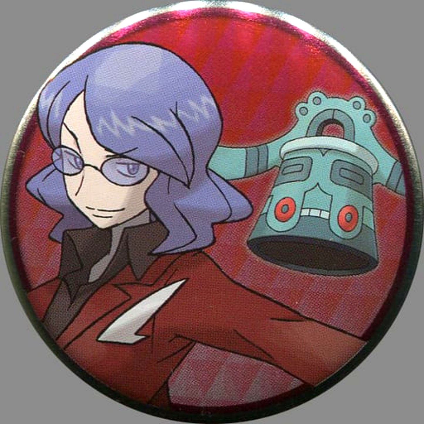 Lucian & Bronzong Pokemon Button Collection Sinnoh Region Pokemon Center Limited [USED]