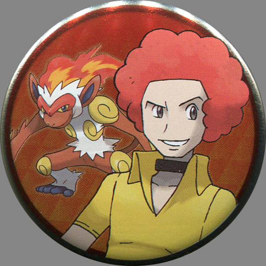 Pokemon Flint Infernape Can Badge Collection Sinnoh Edition Pokemon Center Limited Buttons [USED]