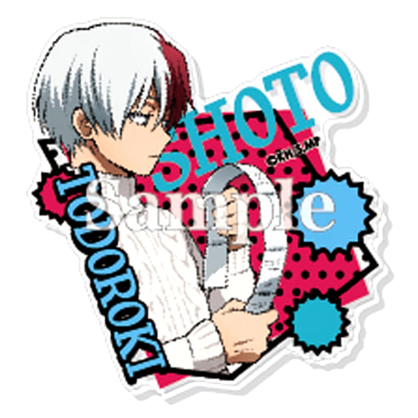 My Hero Academia Shoto Todoroki White Clothes Acrylic Badge Collection Buttons [USED]