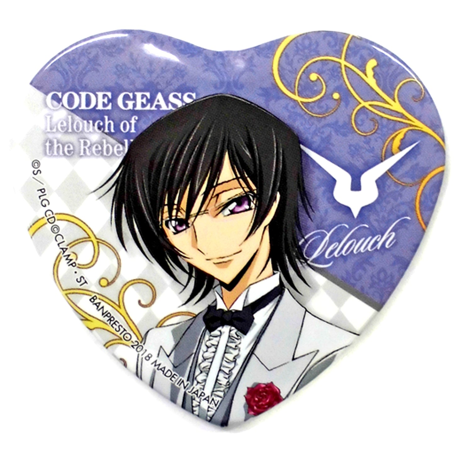 Lelouch Lamperouge Suit Code Geass Lelouch of the Rebellion Amusement Ichiban Cafe Game Center Limited Drink Order Bonus Heart Button [USED]