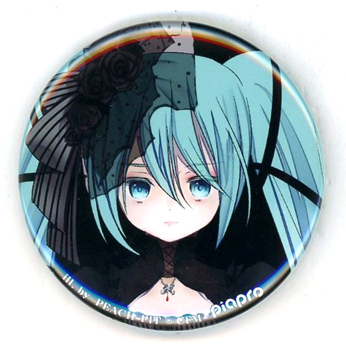 Hatsune Miku Vocaloid Hatsune Miku Shibuya Marui x Vocaloid Vampire Fes Trading Button [USED]