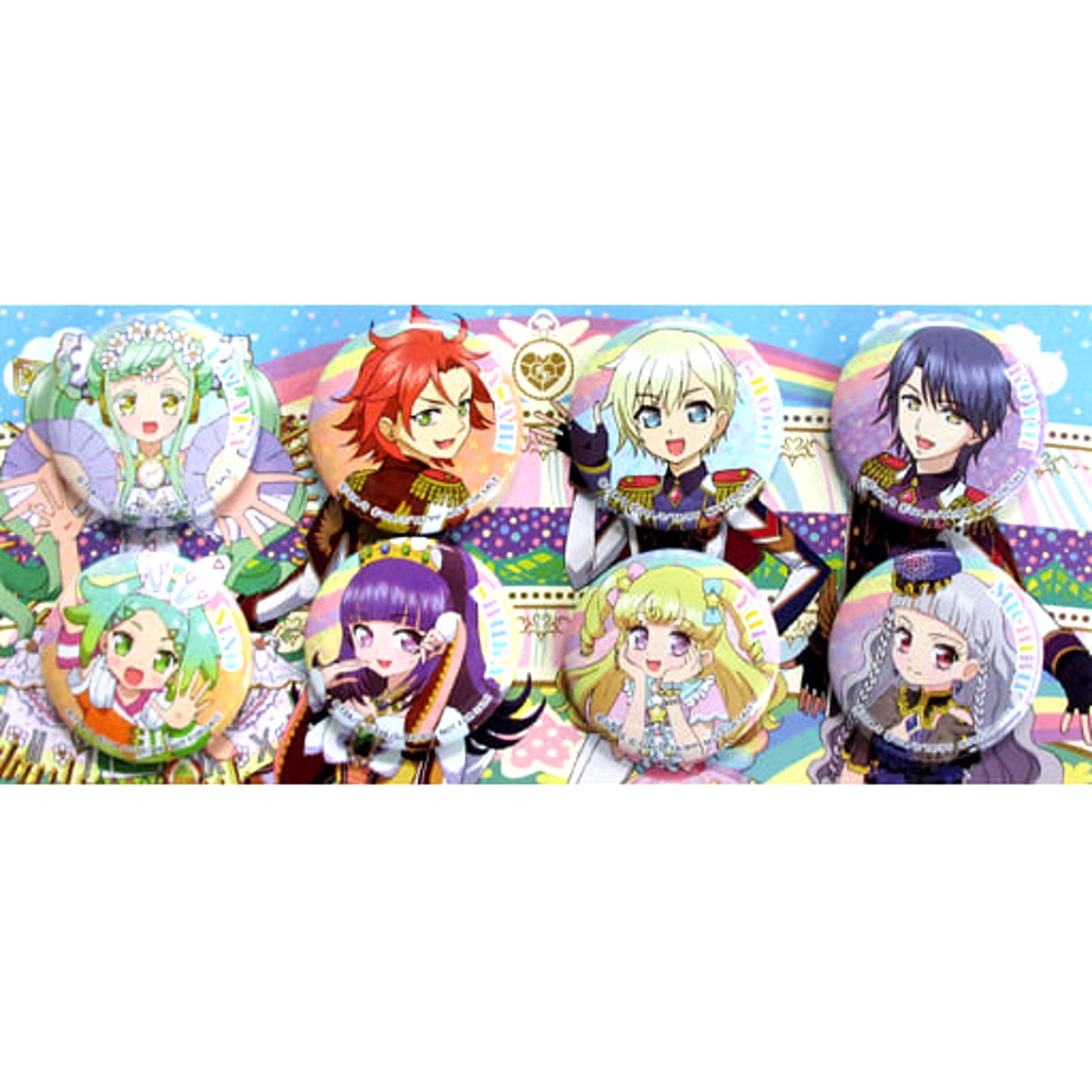 Asahi Mitaka & Others Idol Time PriPara Yume All Star Live! Set of 8 Pripara Idol Button 3DS Software Gorgeous Pack Bundled Bonus [USED]