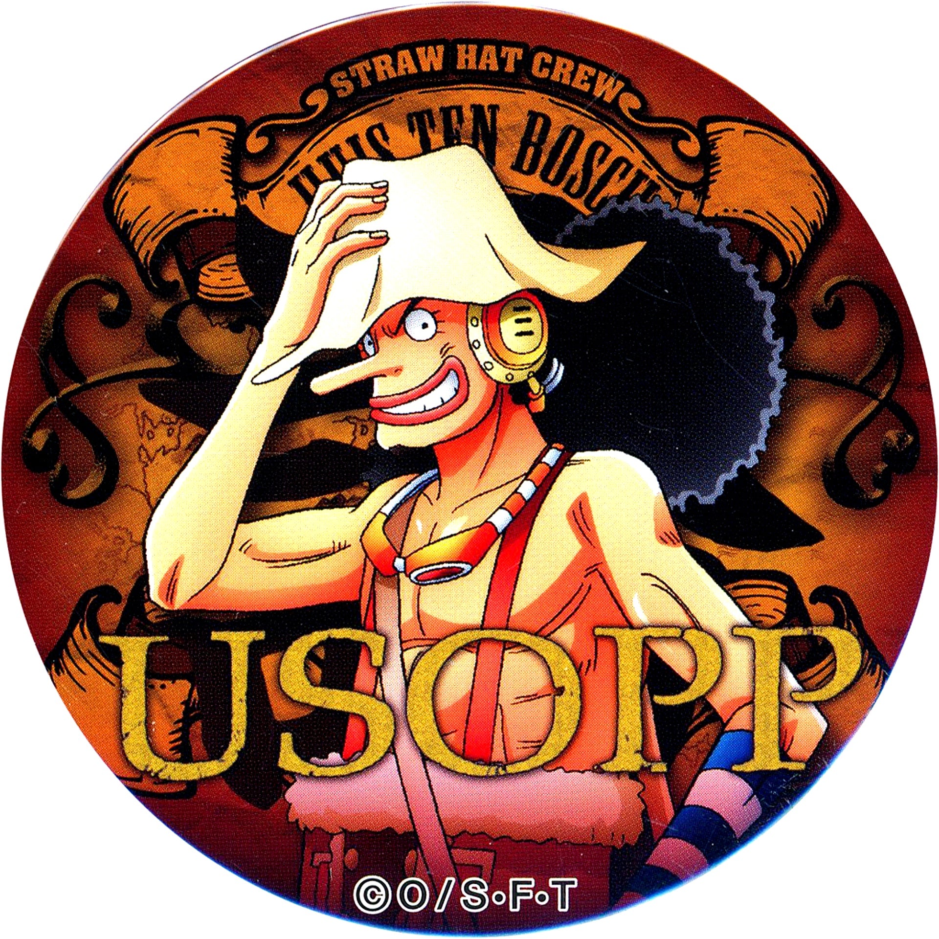 Usopp One Piece Yakara Button Huis Ten Bosch Ltd [USED]