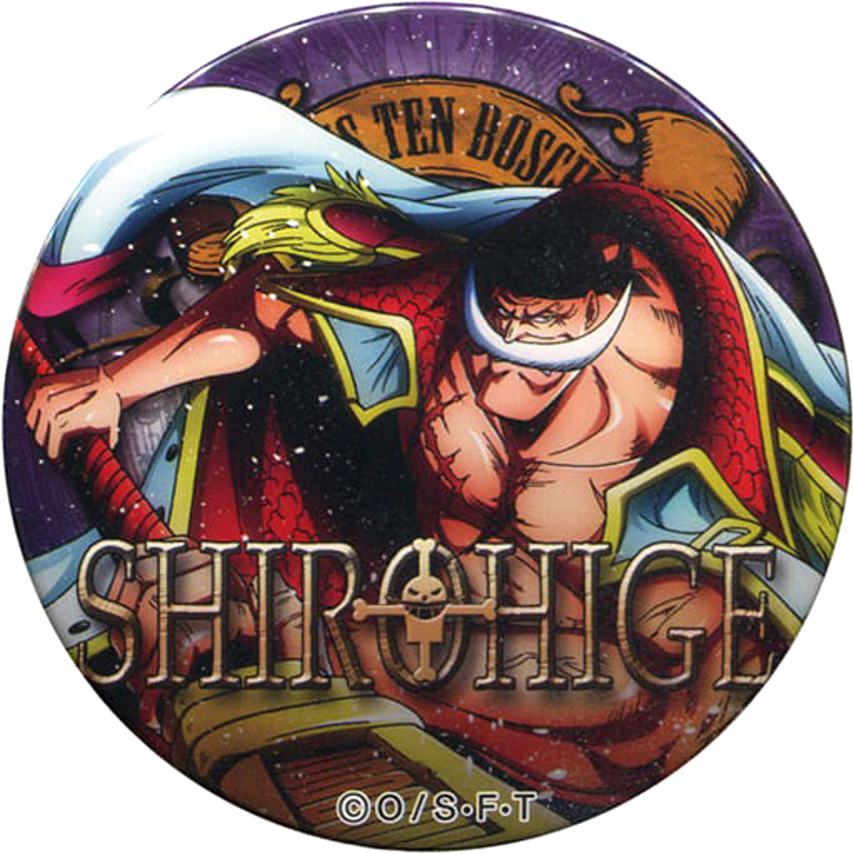 One Piece White Beard Yakara Can Badge Huis ten Bosch Limited Buttons [USED]