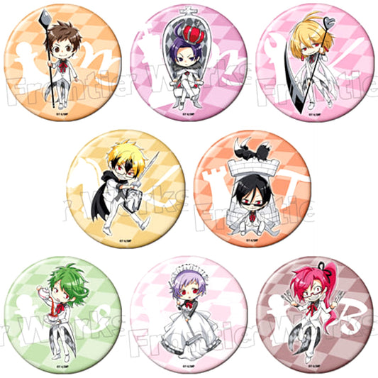 Set of 8 Servamp the Movie Trading Button Chess Ver. A [USED]