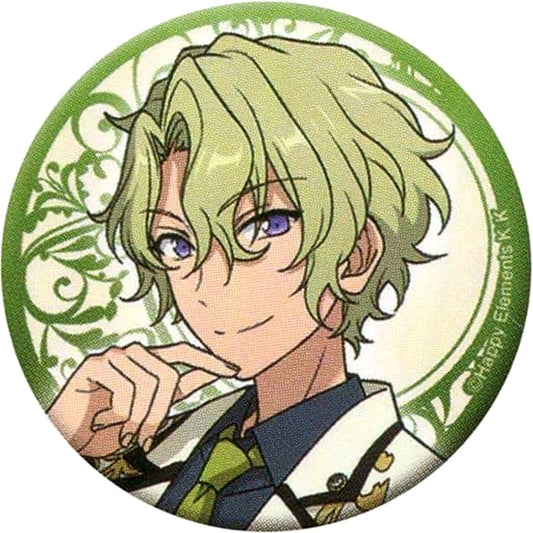 Hiyori Tomoe Green Outside & White Background Ensemble Stars! Chara Badge Collection Ver.Eve [USED]