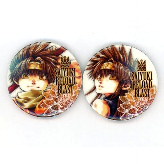 Saiyuki Reload Blast Son Goku Goku Original Can Badge Blu-ray/DVD Vol.2 First Limited Edition Bundled Bonus Set of 2 Buttons [USED]