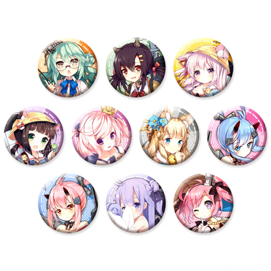 Set of 10 Azur Lane Trading Pins [USED]