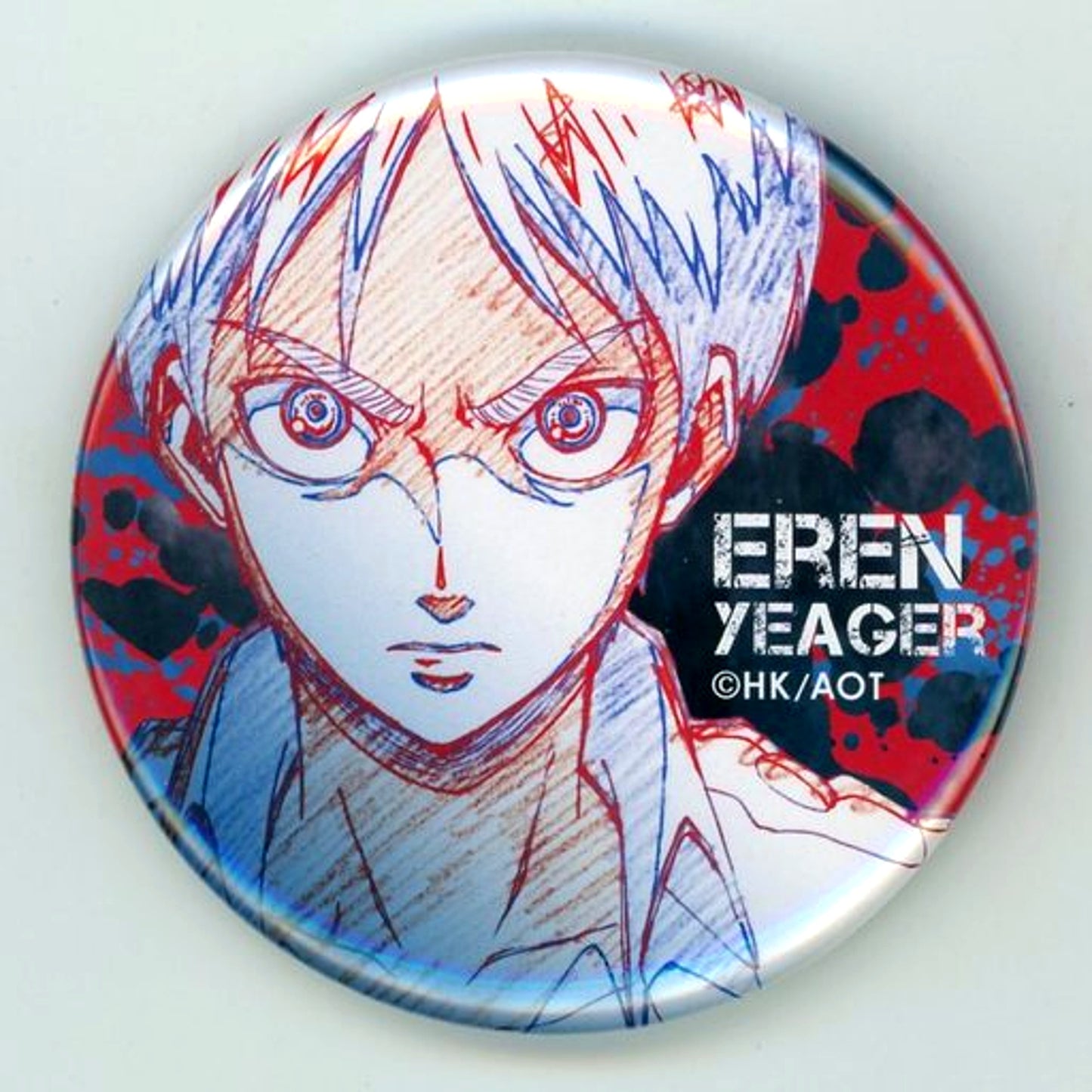 Single Item Eren Yeager Badge Attack on Titan WIT STUDIO Limited [USED]