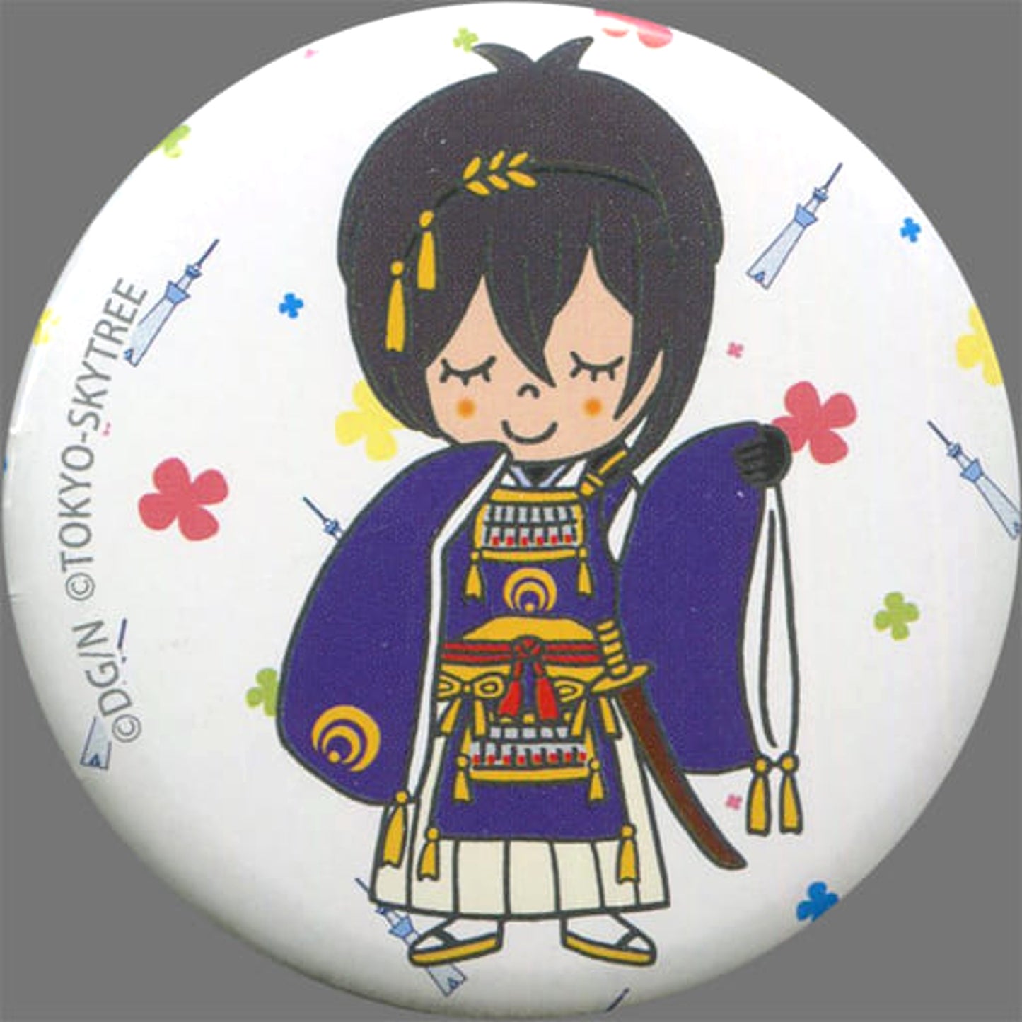 Touken Ranbu ONLINE Mikazuki Munechika Trading Can Badge Tokyo Skytree Town Limited Buttons [USED]