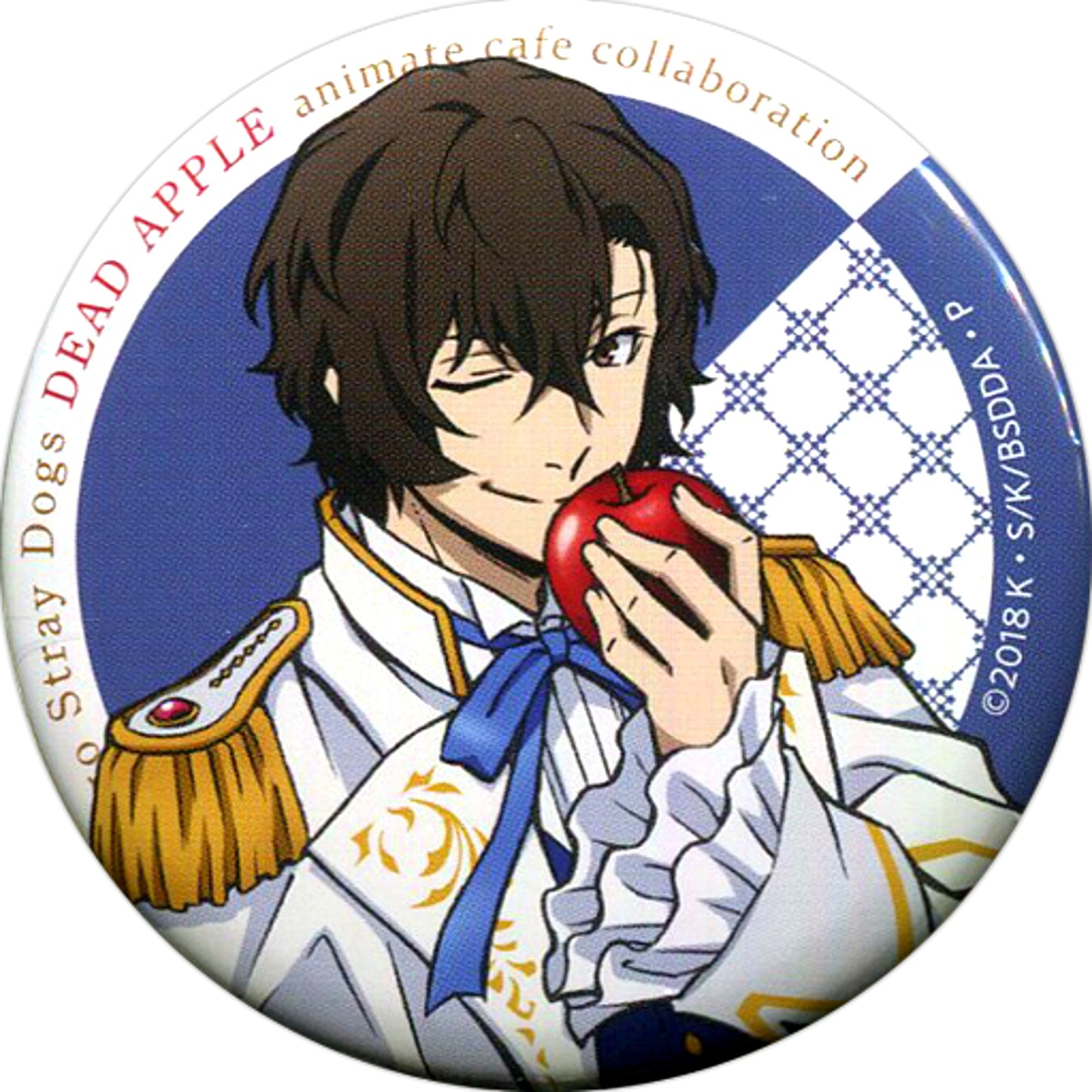 Osamu Dazai Normal Proportions Bungo Stray Dogs Dead Apple x animate cafe Trading Button Dead Apple Ver. [USED]