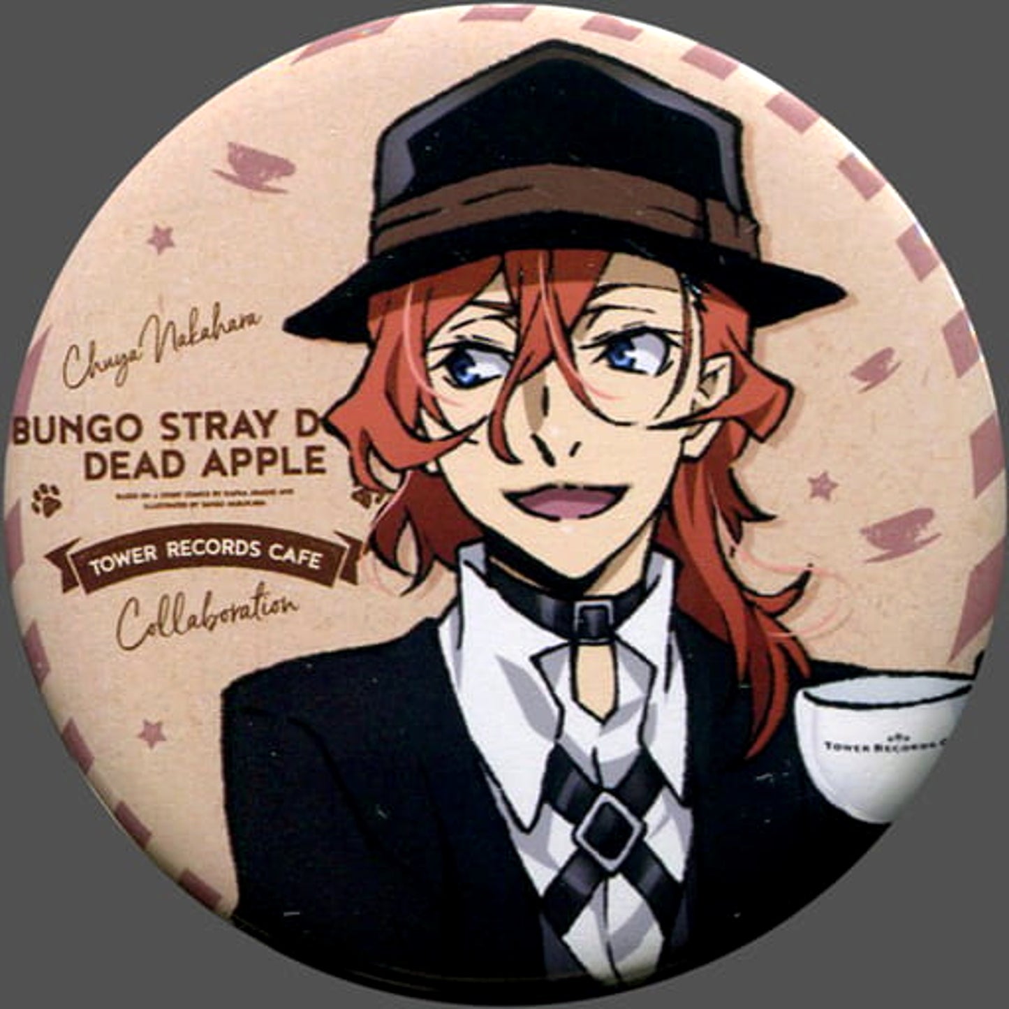 Bungo Stray Dogs Dead Apple Chuya Nakahara Trading Can Badge Tower Records Limited Buttons [USED]