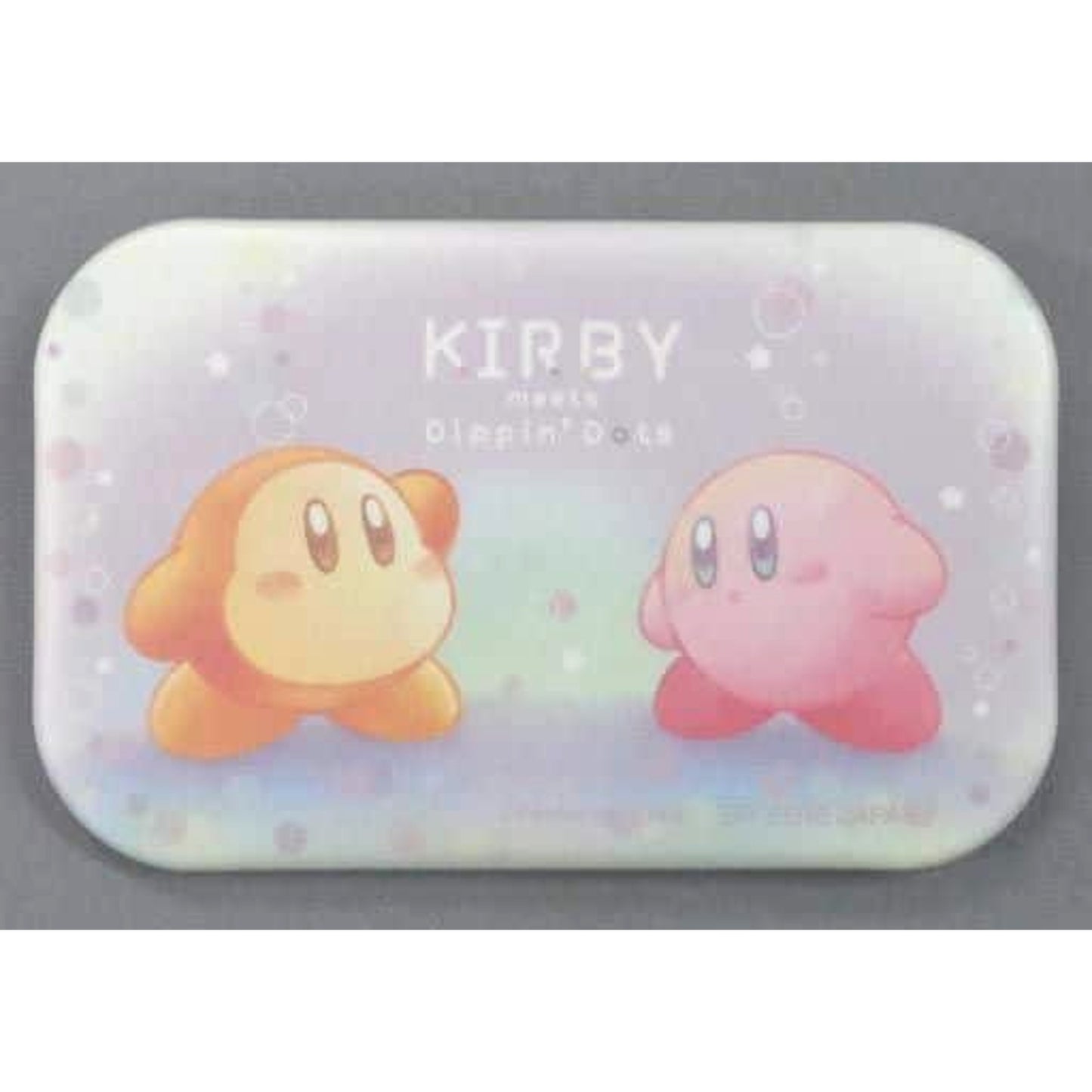 Kirby Kirby Waddle Dee Standing Ice Spring Stars Square Shaped Can Badge Ichiban Cafe Limited Buttons [USED]