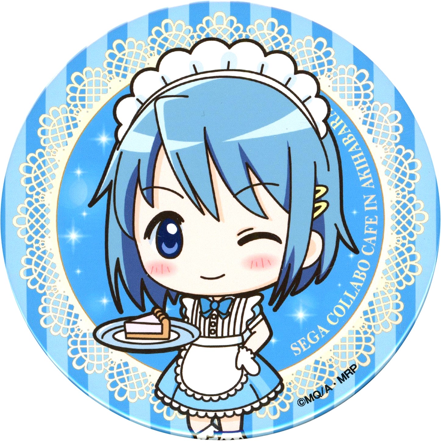 Sayaka Miki Magia Record Puella Magi Madoka Magica Side Story Button B Sega Collab Cafe [USED]