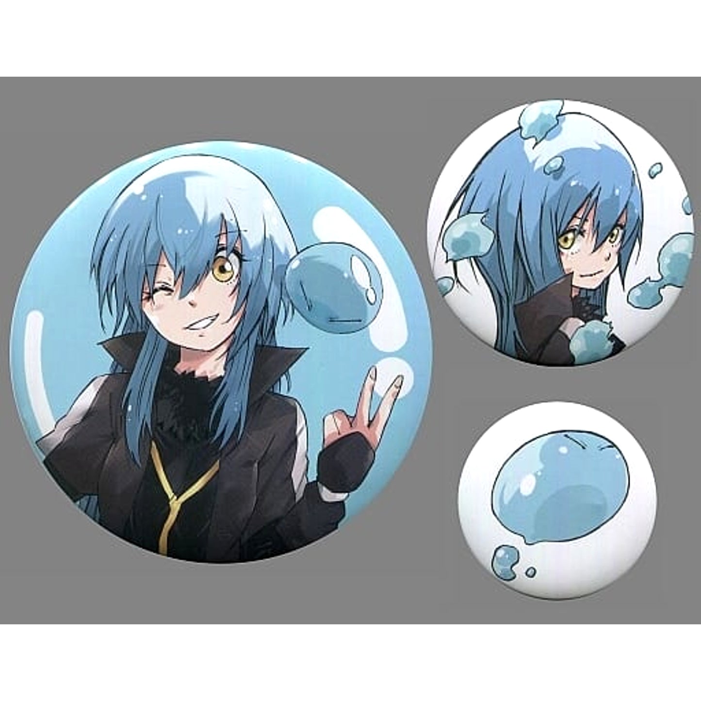 That Time I Got Reincarnated as a Slime Rimuru Tempest & Others Rimuru Tempest Can Badge Light Novel Vol.12 Special Edition Bundled Bonus 3 Types Set Buttons [USED]