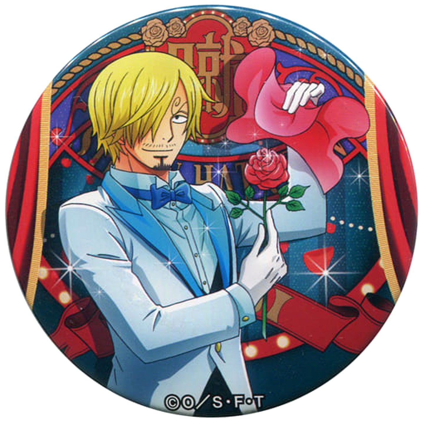 Sanji Kick One Piece Yakara Button CIRCUS Straw Store Limited [USED]