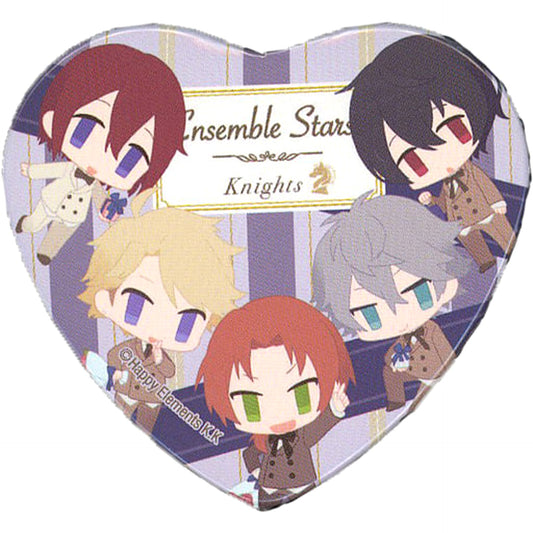 Ensemble Stars! Knights Heart Shaped Badge Happy Bag E.Knights Buttons [USED]