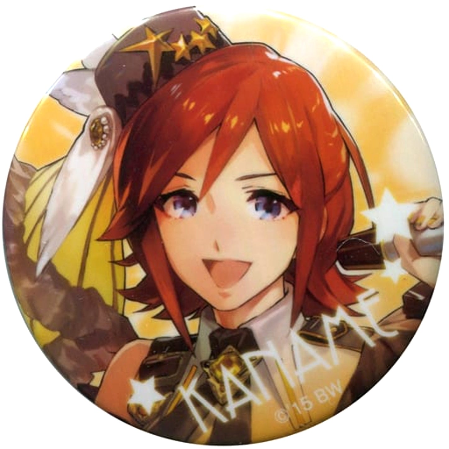 Kaname Buccaneer Front Microphone in Left Hand Macross Delta Button SANKYO presents Macross Delta Tactical Sound Unit Walkure 2nd LIVE in Yokohama Arena Walkure Never Betray Exclusive Venue Limited Gacha Gacha [USED]