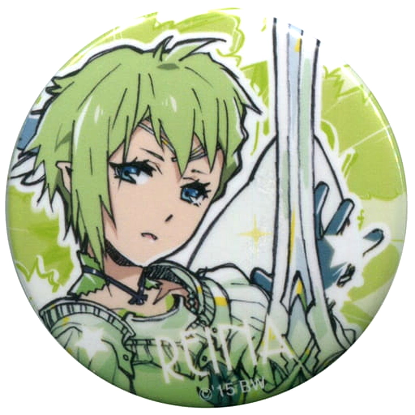 Macross Delta Reina Prowler Sword Stance Can Badge SANKYO presents Macross Delta Tactical Sound Unit Walkure 2nd LIVE in Yokohama Arena Walkure Never Betray Exclusive Venue Limited Gacha Gacha Buttons [USED]