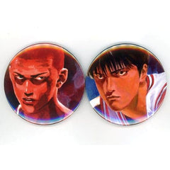Slam Dunk Sakuragi Hanamichi Kaede Rukawa Can Badge 50th Anniversary Weekly Shonen Jump Exhibition Vol.2 Jump Hero's Monday! Limited Set of 2 Buttons [USED]