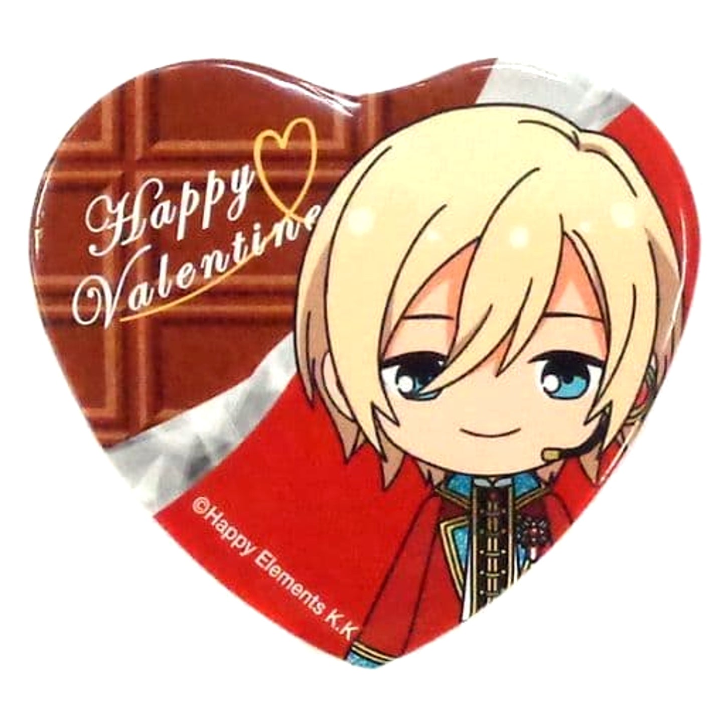 Ensemble Stars! Eichi Tenshouin Heart Button Group A Valentine Marukaku Kan Badge 2018 Ver. [USED]