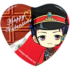 Ensemble Stars! Yuzuru Fushimi Heart Can Badge Group A Valentine Marukaku Kan Badge 2018 Ver. Buttons [USED]