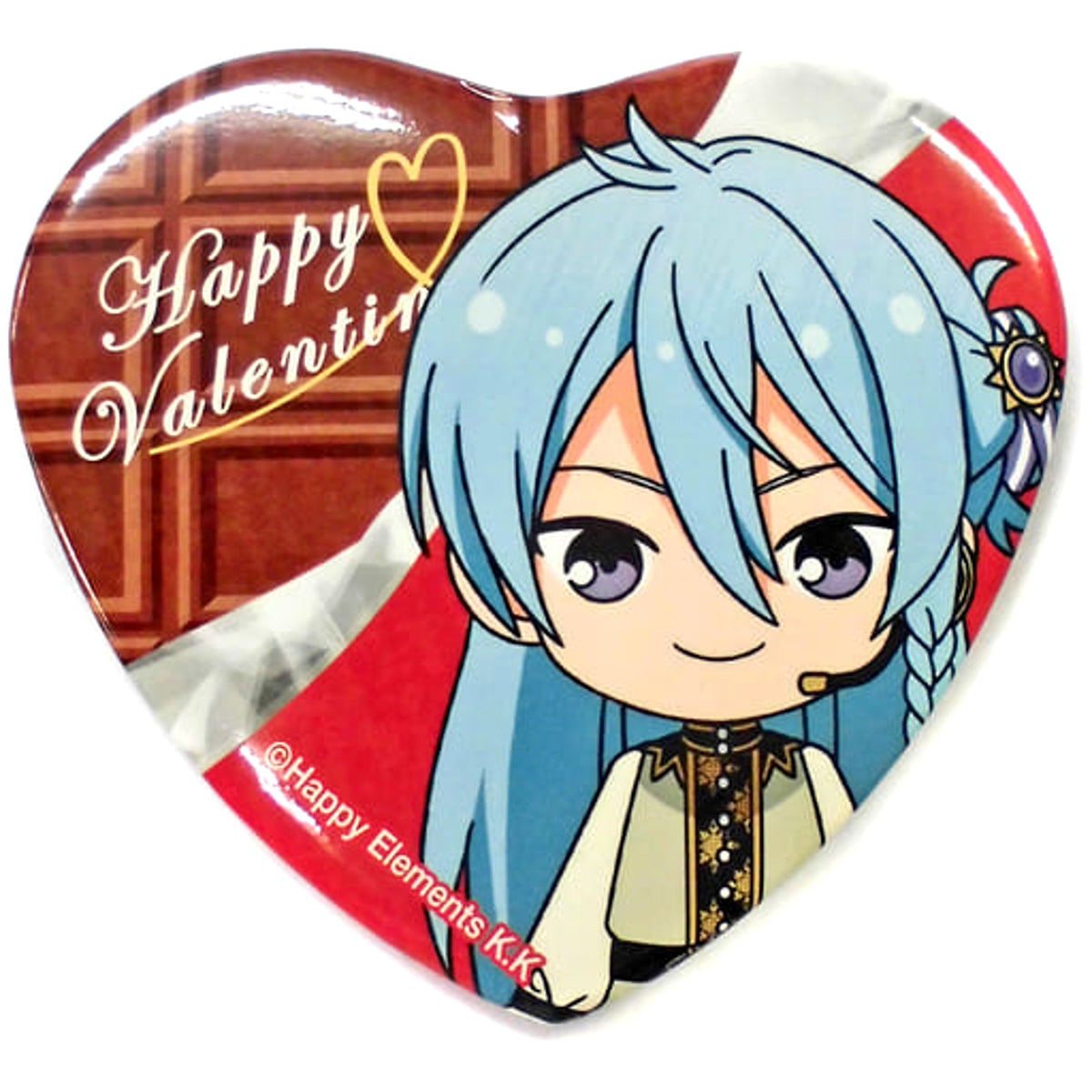 Ensemble Stars! Wataru Hibiki Heart Can Badge Group A Valentine Marukaku Kan Badge 2018 Ver. Buttons [USED]