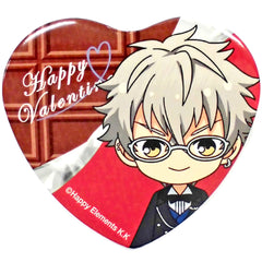 Ensemble Stars! Koga Ogami Heart Can Badge Group A Valentine Marukaku Kan Badge 2018 Ver. Buttons [USED]