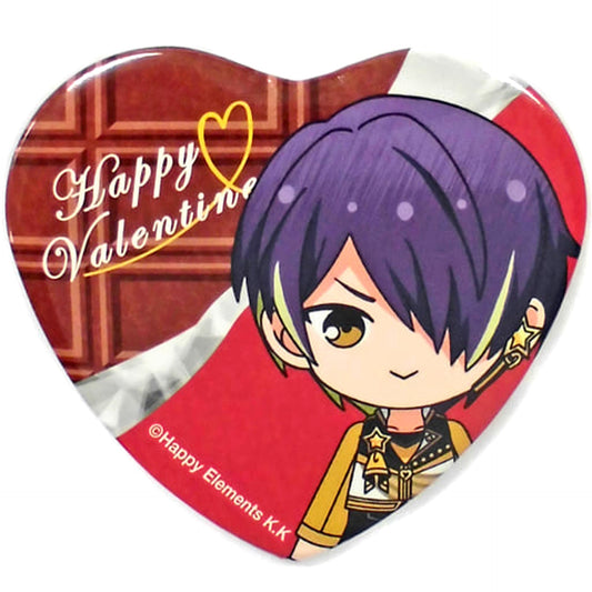 Shinobu Sengoku Ensemble Stars! Heart Button Group A Valentine Marukaku Kan Badge 2018 Ver. [USED]