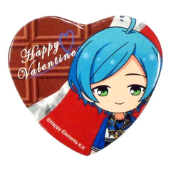 Ensemble Stars! Kanata Shinkai Heart Can Badge Group A Valentine Marukaku Kan Badge 2018 Ver. Buttons [USED]