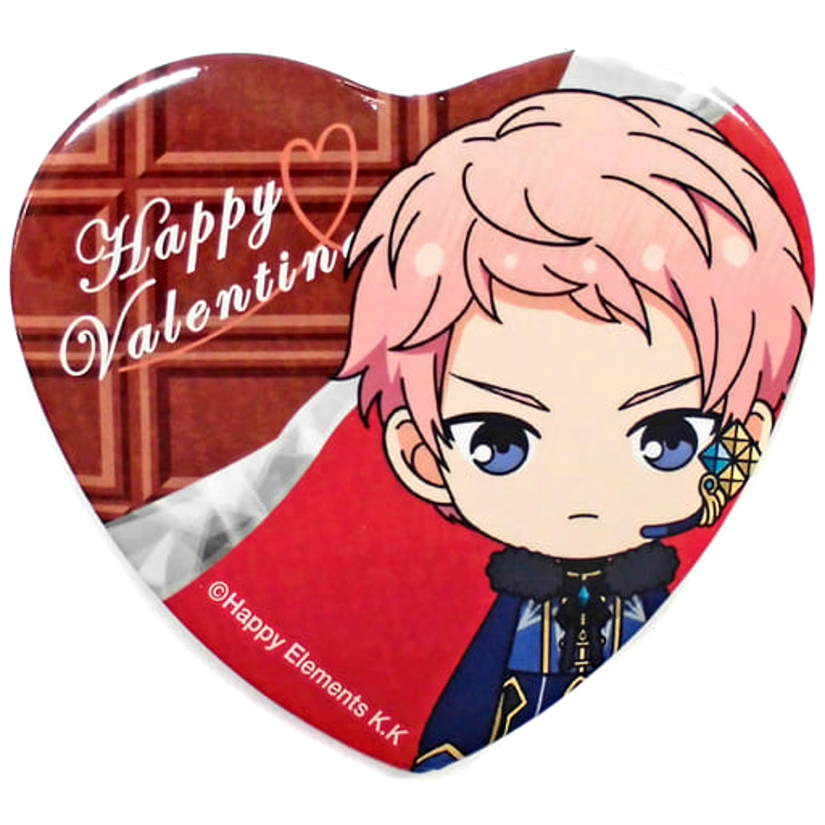 Ensemble Stars! Shu Itsuki Heart Button Group A Valentine Marukaku Kan Badge 2018 Ver. [USED]