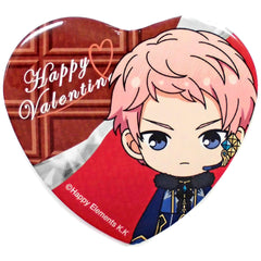 Ensemble Stars! Shu Itsuki Heart Button Group A Valentine Marukaku Kan Badge 2018 Ver. [USED]