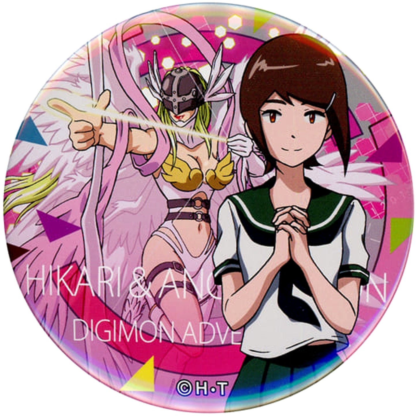 Digimon Adventure tri. Hikari Yagami Angewomon Dodeka Can Badge 4th Theater Limited Buttons [USED]