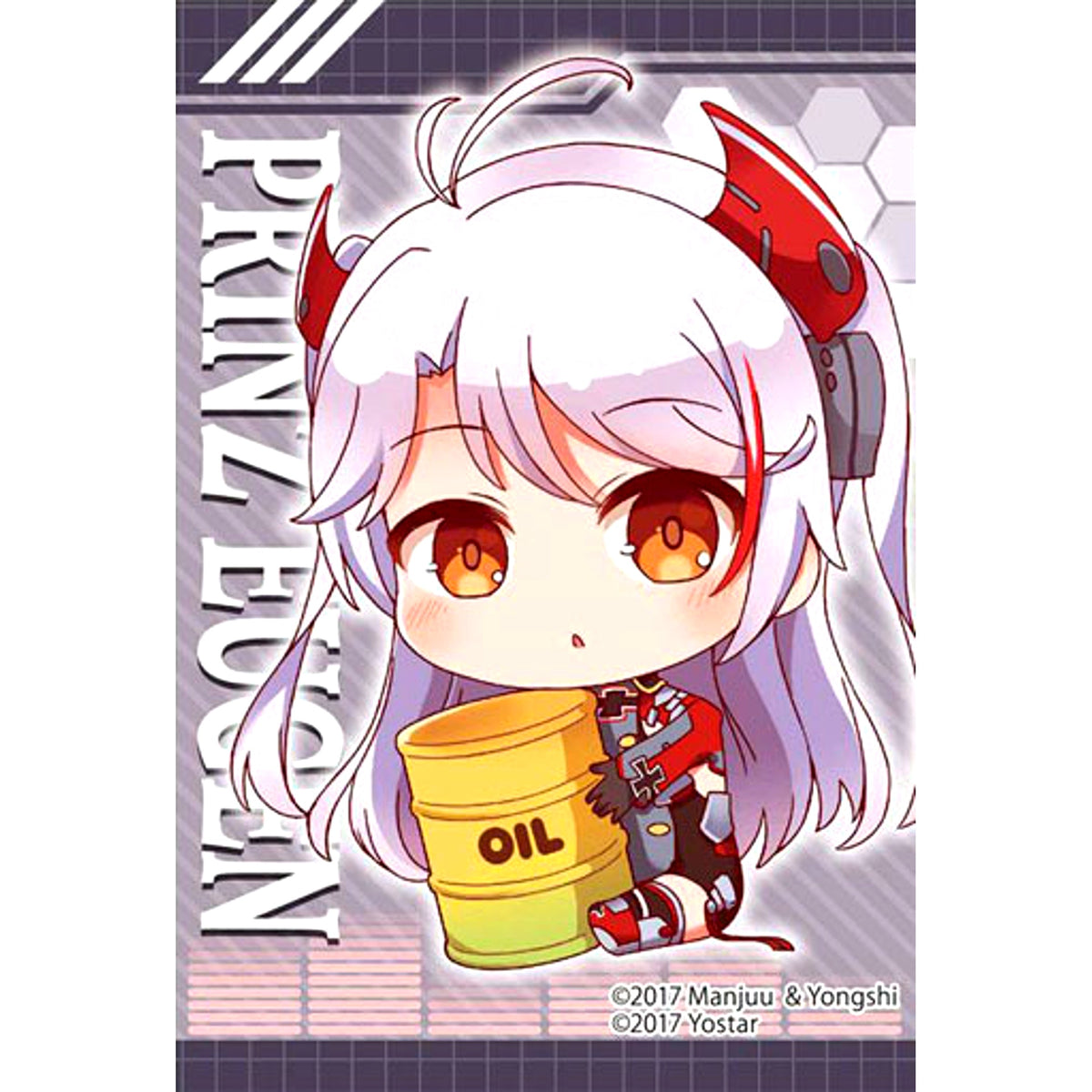 Prinz Eugen Azur Lane Gyugyutto Big Square Button [USED]