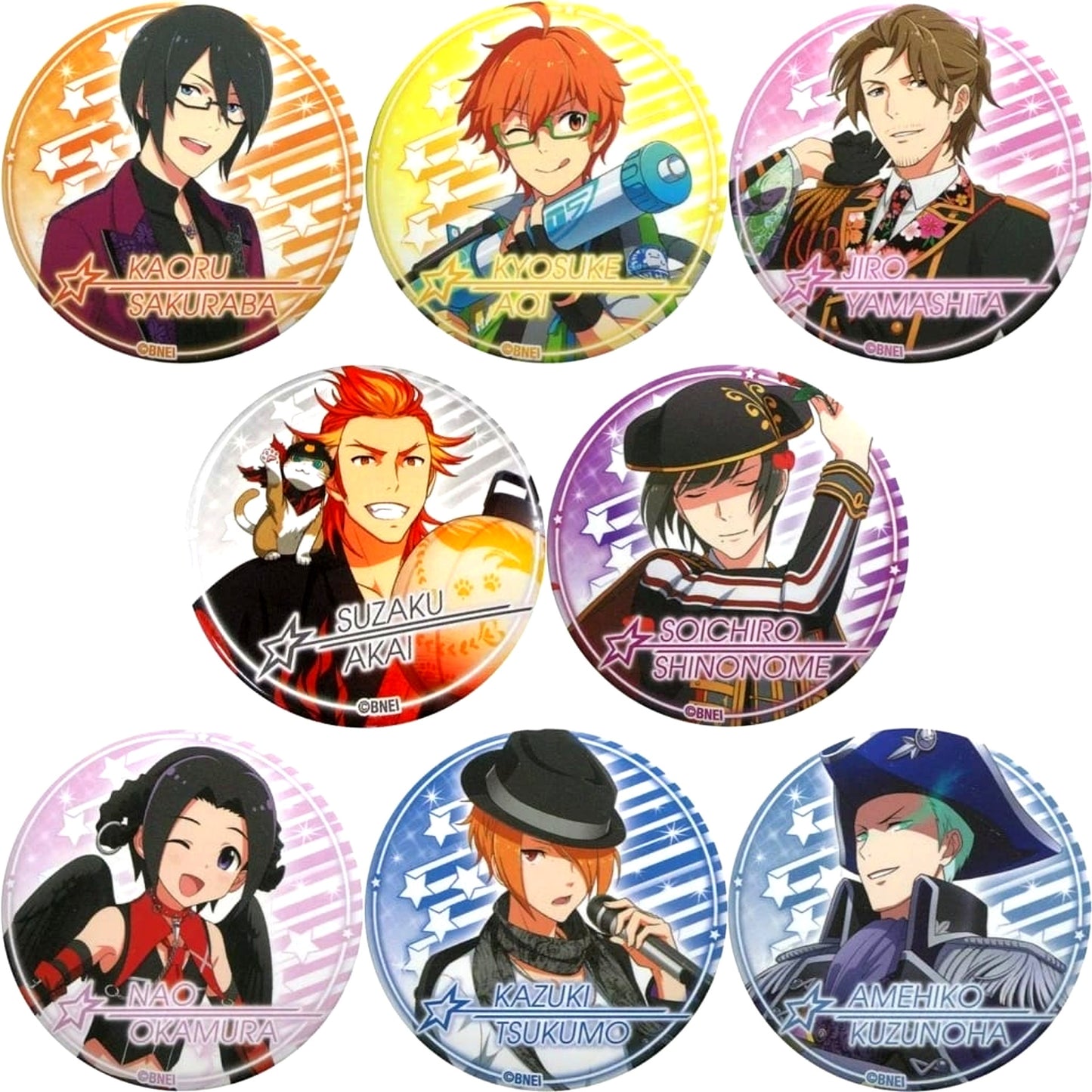Kaoru Sakuraba & Others THE IDOLM@STER SideM All 8 Types Set Random Button Vol.2 The IDOLM@STER Tokyu Hands Limited [USED]