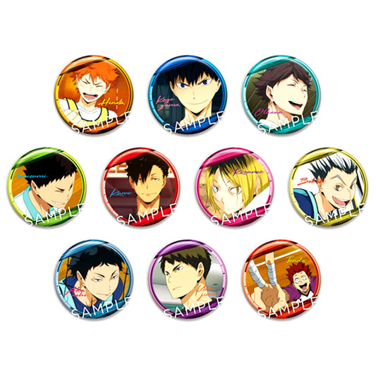 Set of 10 Haikyu!! Karasuno High School VS Shiratorizawa Academy Passion Button [USED]